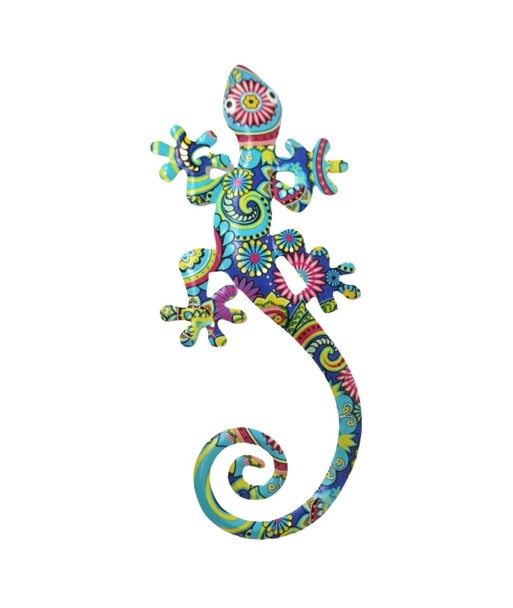 Adorno de Pared Lagarto Tropical en Metal para Decoración de Jardín y Espacios Exteriores, 23 cm