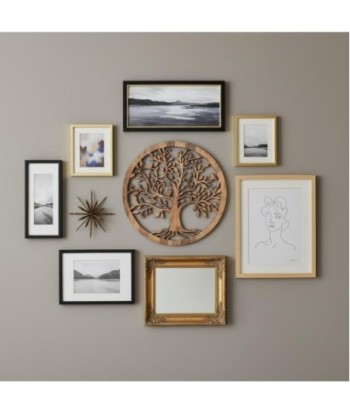 Adorno de Pared Árbol de la Vida, Decoración de Pared Etnica, Placa de Madera para Hogar, Arte de Pared Moderno