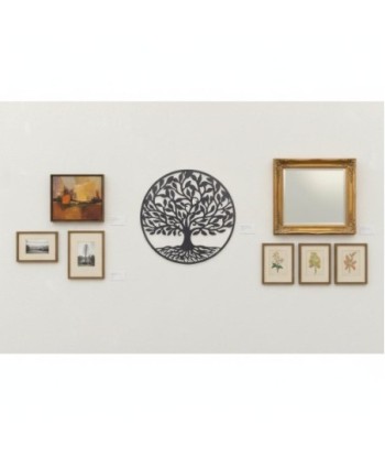 Adorno de Pared Árbol de la Vida Diseño Metálico Decorativo para Hogar y Jardín, Estilo Étnico, Arte de Pared