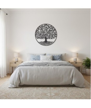 Adorno de Pared Árbol de la Vida Diseño Metálico Decorativo para Hogar y Jardín, Estilo Étnico, Arte de Pared