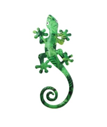 Adorno de Pared Lagarto Verde de Metal - Decoración Original para Interiores y Exteriores, Estilo Único y Moderno