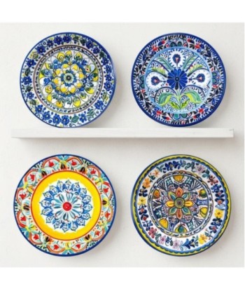 Adorno de Pared Cerámica Diseño Hidráulico Multicolor Decoración Interior y Exterior Estilo Mediterráneo