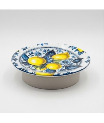 Adorno Decorativo de Pared con Diseño de Limones - Set de 4 Platos de Cerámica para Decoración de Interiores