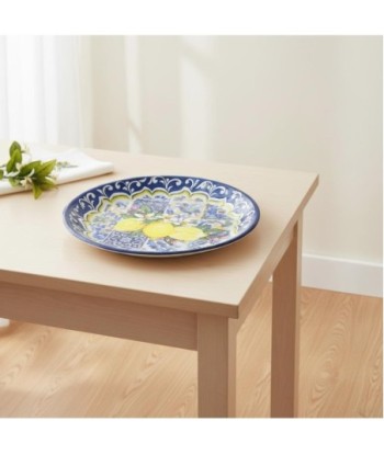 Adorno Decorativo de Pared con Diseño de Limones, Set de 4 Platos de Cerámica para Decoración Interior y Exterior