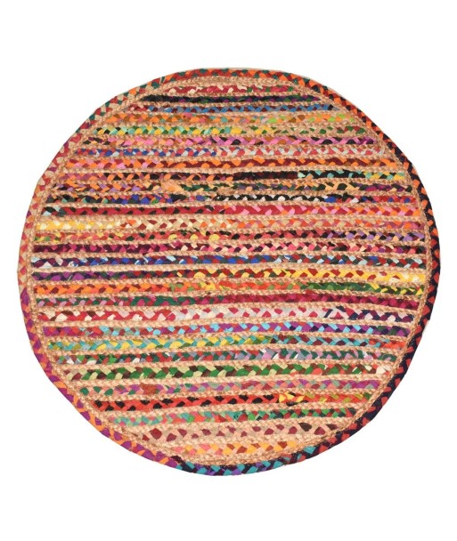 Alfombra Redonda Decorativa, Entrada y Sala, Diseño Moderno, Antideslizante, Ideal para Hogar, 90 cm, Tejido