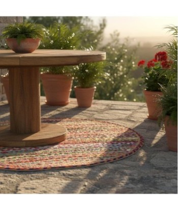 Alfombra Redonda Decorativa, Entrada y Sala, Diseño Moderno, Antideslizante, Ideal para Hogar, 90 cm, Tejido