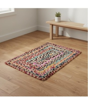 Alfombra Decorativa Entrada Multicolor Antideslizante, Ideal para Interior y Exterior, Diseño Étnico, Fácil de