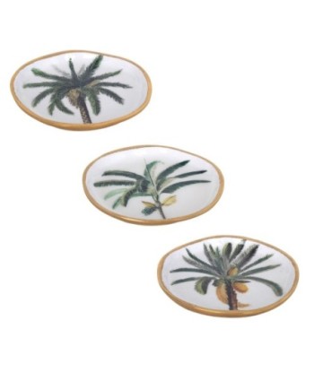 Bandeja Decorativa Palmera 3 Unidades, Diseño Moderno para Hogar, Ideal para Sala, Comedor, Cocina, Aluminio