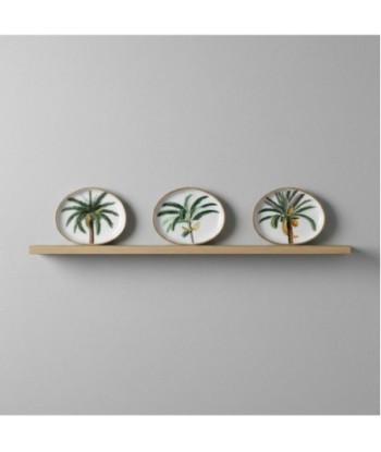Bandeja Decorativa Palmera 3 Unidades, Diseño Moderno para Hogar, Ideal para Sala, Comedor, Cocina, Aluminio