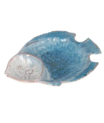 Bandeja Decorativa Pez Azul para Hogar, Cerámica y Gres, Ideal para Centro de Mesa, Diseño Bohemio, Regalo Original