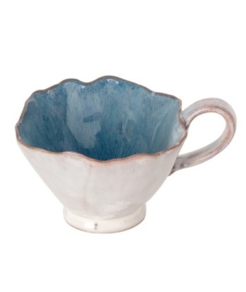 Taza de Cerámica Azul para Café o Té, Diseño Bohemio, Ideal para Hogar y Oficina, Regalo Original, 230g