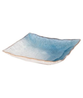 Bandeja Decorativa de Cerámica Azul para Hogar, Accesorio de Diseño Moderno y Versátil, Ideal para Decoración