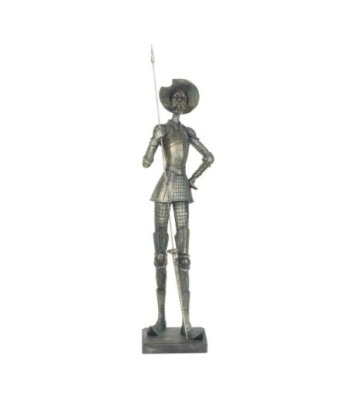 ORIGEN Home Decor Figura Don Quijote Bronce | Figura de Sobremesa Plateado - 57x14x11cm