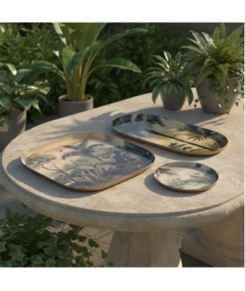 Juego de 3 bandejas decorativas contemporáneas para hogar, cocina y sala de estar, organizador versátil, diseño