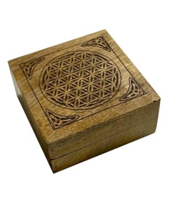 Caja Flor Vida Pequeña de Madera, Decoración Moderna para Regalos y Almacenamiento, Estilo Único y Funcional