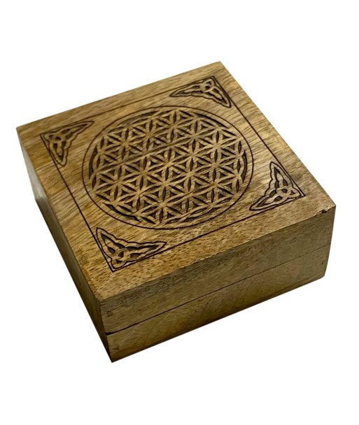 Caja Flor Vida Pequeña de Madera, Decoración Moderna para Regalos y Almacenamiento, Estilo Único y Funcional