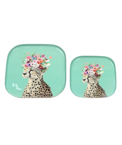 Bandejas Decorativas Guepardo Set 2 Unidades - Accesorio Moderno para Hogar - Ideal para Regalos y Decoración