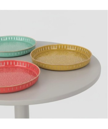 Bandeja Decorativa Redonda Estilo India para Hogar - Set de 3 Piezas - Ideal para Decoración de Mesas y Centros