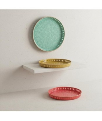 Bandeja Decorativa Redonda Estilo India para Hogar - Set de 3 Piezas - Ideal para Decoración de Mesas y Centros