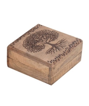 Caja Árbol de la Vida Pequeña para Almacenamiento de Joyas, Regalos y Decoración del Hogar