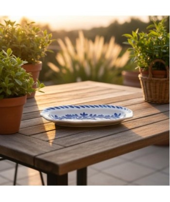 Bandeja Decorativa Cerámica Bohemia para Hogar, Ideal para Centro de Mesa, Decoración de Salón, Resistente y