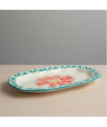 Bandeja Decorativa Cerámica Bohemia para Hogar, Estilo Moderno y Elegante, Ideal para Comedor, Cocina y Sala