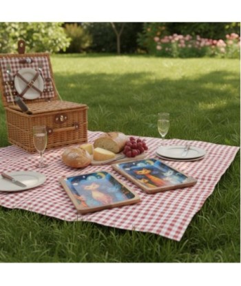 Bandeja Decorativa para Gato, Ideal para Cocina y Hogar, Diseño Multicolor, Madera Resistente, Uso Versátil