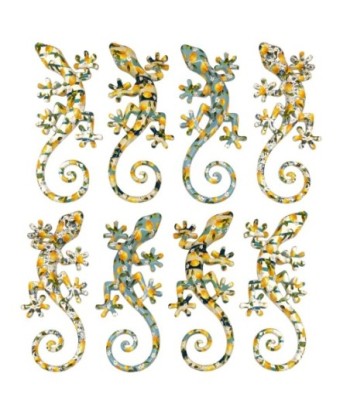 Lagarto de Resina Amarillo 8 Dif. para Decoración de Jardín y Hogar, Regalo Original, Complemento Elegante