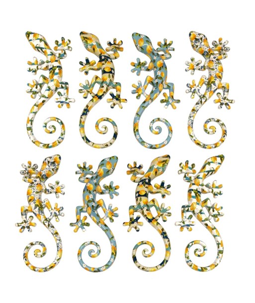 Lagarto de Resina Amarillo 8 Dif. para Decoración de Jardín y Hogar, Regalo Original, Complemento Elegante