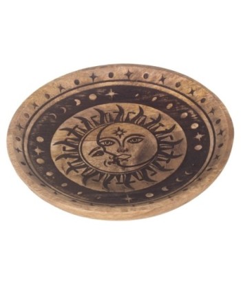 Bandeja Decorativa Sol y Luna Pequeña, Accesorio de Madera para Hogar, Ideal para Regalo, Diseño Único y Moderno