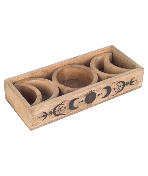 Bandeja Tarot Decorativa Madera Mango, Diseño Étnico, Accesorio Espiritual, Ideal para Lectura de Cartas y Decoración