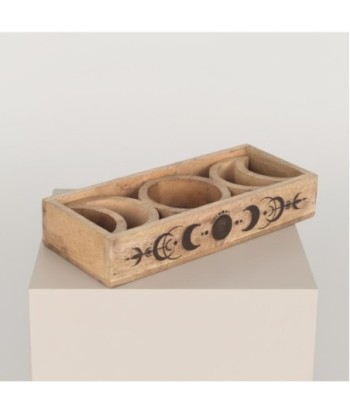 Bandeja Tarot Decorativa Madera Mango, Diseño Étnico, Accesorio Espiritual, Ideal para Lectura de Cartas y Decoración