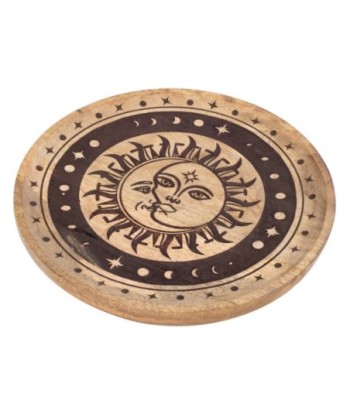 Bandeja Decorativa Sol y Luna de Madera para Decoración del Hogar, Diseño Étnico, Ideal para Regalos y Decoración
