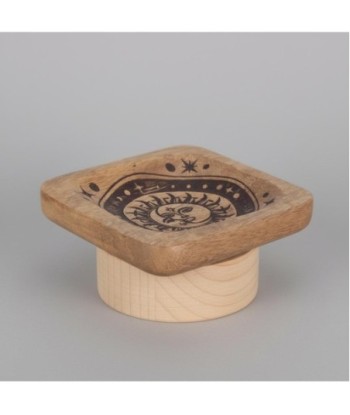 Bandeja Decorativa Sol y Luna Pequeña para Hogar, Diseño Étnico, Ideal para Decoración de Mesas y Estantes