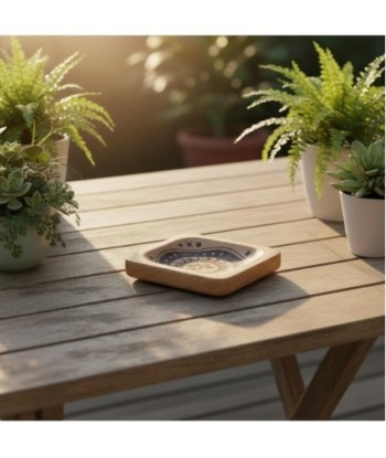 Bandeja Decorativa Sol y Luna Pequeña para Hogar, Diseño Étnico, Ideal para Decoración de Mesas y Estantes