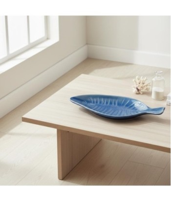 Bandeja Decorativa Pez Azul para Hogar, Cerámica Resistente, Diseño Marinero, Ideal para Decoración de Interiores