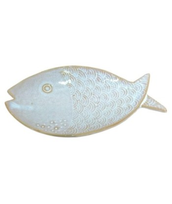 Bandeja Decorativa Pez Cerámica Blanca Estilo Marino, Ideal para Decoración del Hogar y Regalos Originales