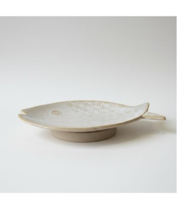 Bandeja Decorativa Pez Cerámica Blanca Estilo Marino, Ideal para Decoración del Hogar y Regalos Originales