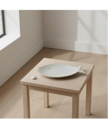 Bandeja Decorativa Pez Cerámica Blanca Estilo Marino, Ideal para Decoración del Hogar y Regalos Originales