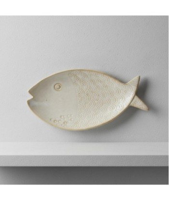 Bandeja Decorativa Pez Cerámica Blanca Estilo Marino, Ideal para Decoración del Hogar y Regalos Originales