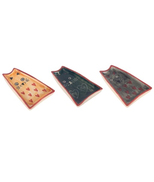 Bandeja Decorativa para Gatos, Set de 3 Piezas, Ideal para Hogar, Oficina y Regalo, Diseño Bohemio, Accesorio
