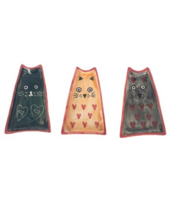 Bandeja Decorativa para Gatos, Set de 3 Piezas, Ideal para Hogar, Oficina y Regalo, Diseño Bohemio, Accesorio
