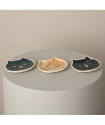 Bandeja Decorativa para Gato, Set de 3, Diseño Bohemio, Ideal para Decoración del Hogar, Cerámica de Alta Calidad