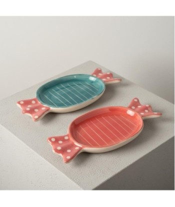 Bandeja Decorativa Cerámica Bohemia 2 Unidades, Ideal para Caramelos, Decoración de Mesas, Diseño Elegante y