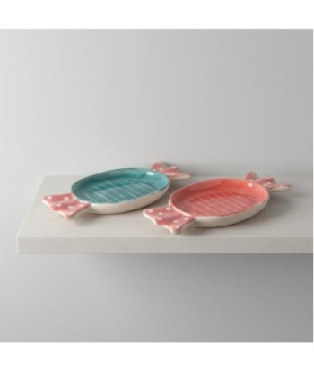 Bandeja Decorativa Cerámica Bohemia 2 Unidades, Ideal para Caramelos, Decoración de Mesas, Diseño Elegante y