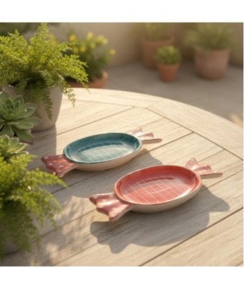 Bandeja Decorativa Cerámica Bohemia 2 Unidades, Ideal para Caramelos, Decoración de Mesas, Diseño Elegante y