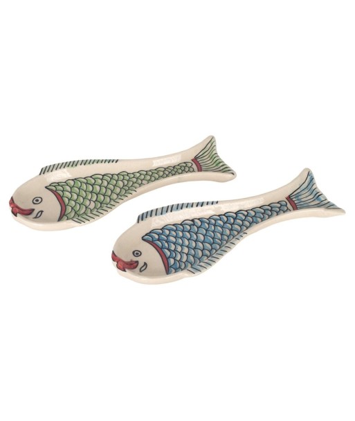 Bandeja Decorativa de Cerámica, Diseño Pez, Set de 2, Ideal para Hogar, Cocina, Regalo Original, Estilo Bohemio