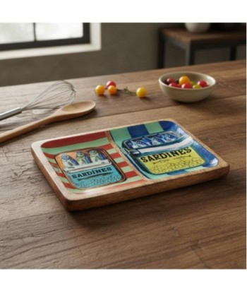 Bandeja Decorativa Marinera para Cocina - Juego de 2 Piezas de Madera y Resina - Ideal para Decoración de Hogar