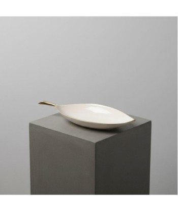 Bandeja Decorativa Hoja Pequeña para Centro de Mesa, Accesorio Moderno, Diseño Elegante para Hogar, Oficina,