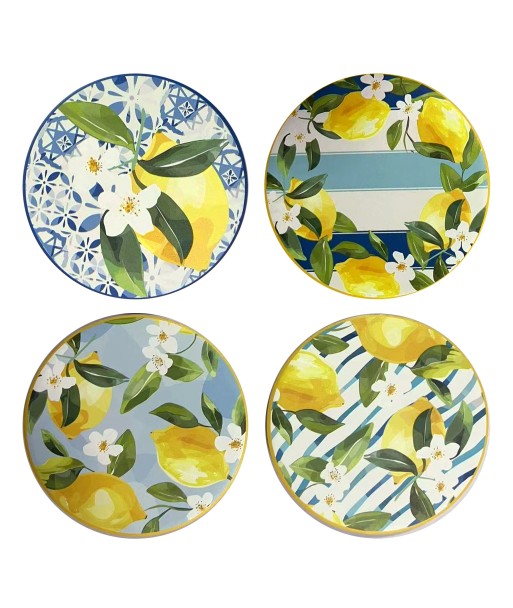 Posavasos de Cerámica con Diseño de Limones, Regalo Ideal para Amantes de la Decoración y la Cocina, Juego de